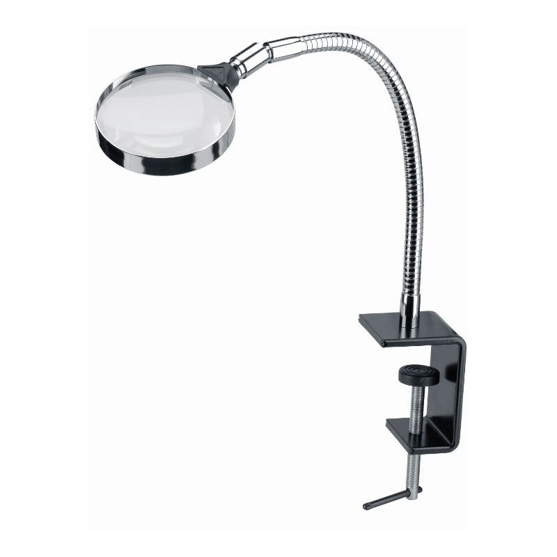 Schweizer Loupe de table à pince, 2,5x/Ø90mm, biconvexe
