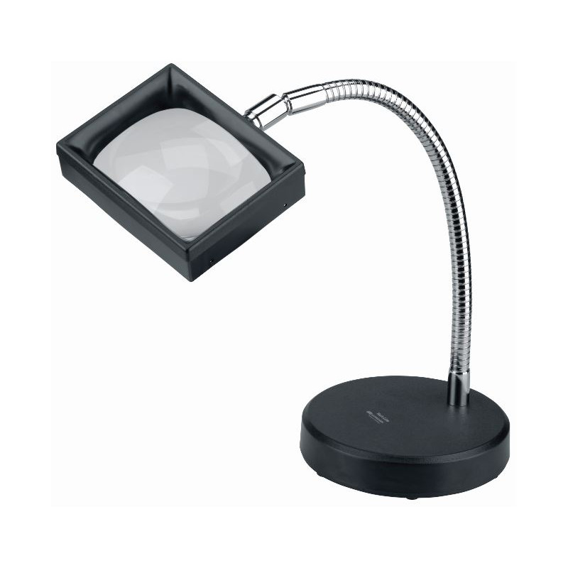 Schweizer Loupe de table Matiére plastique Pied de table, 3x/100x75mm, asphérique