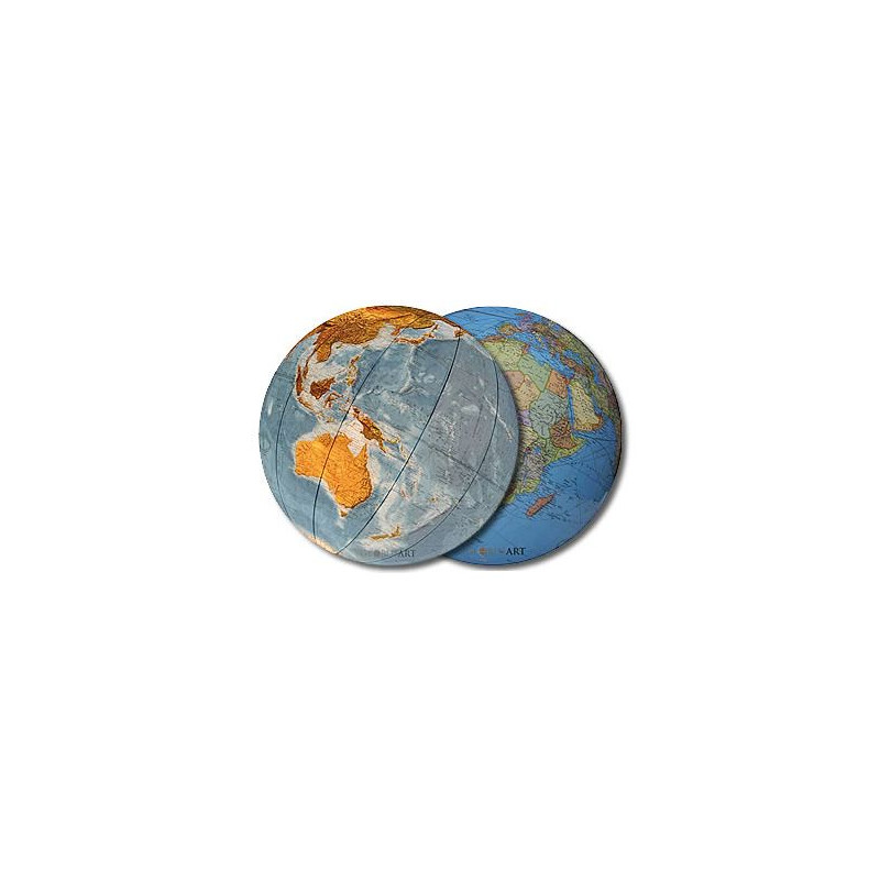 Globe Columbus Duo 34 cm Verre de cristal OID Acier inoxydable mat