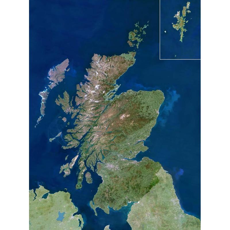 Carte géographique Planet Observer Planète Observer région Scotland