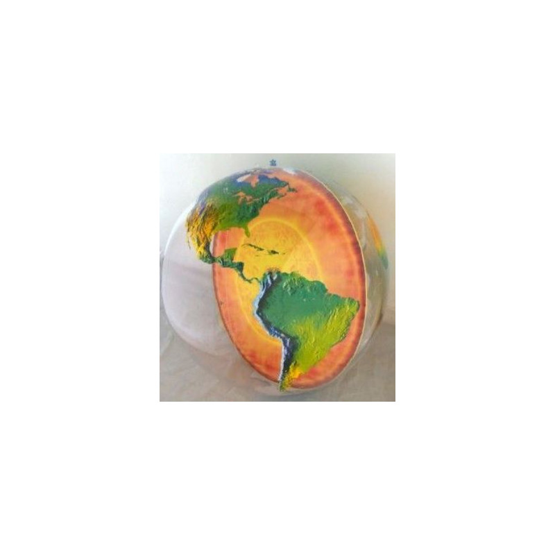 Aufblasbarer Globus mit Erdkern 92cm