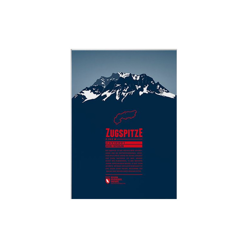 Affiche Marmota Maps Zugspitze