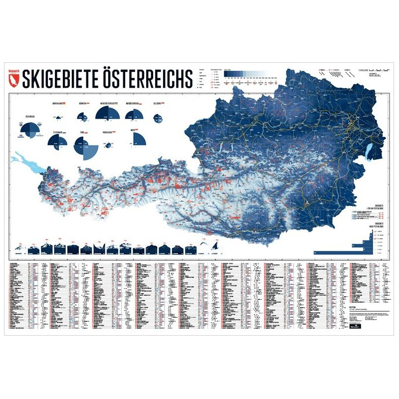 Carte géographique Marmota Maps Ski Resorts Austria