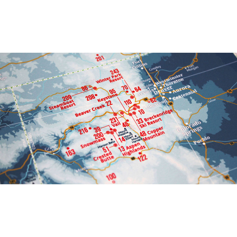 Carte régionale Marmota Maps Ski Resorts of the West