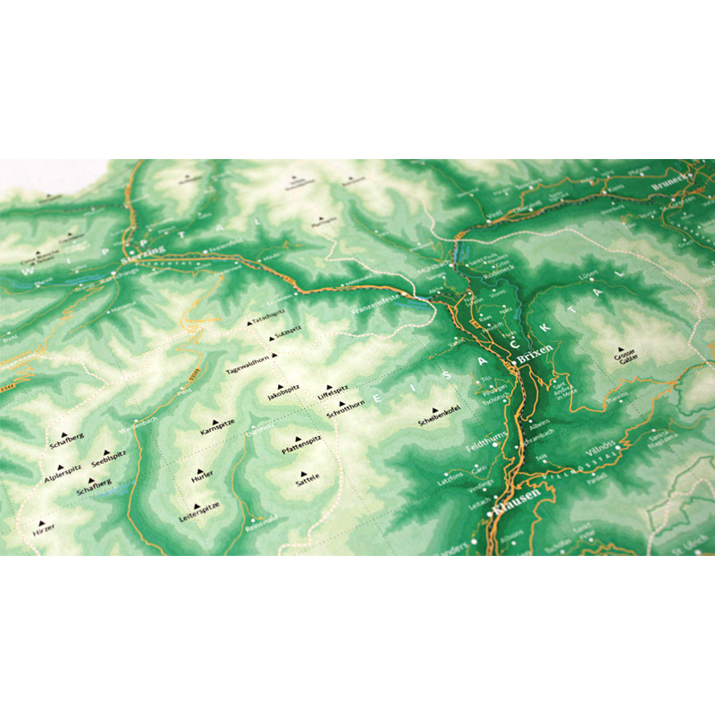 Carte régionale Marmota Maps Tyrol du Sud Mountain Green