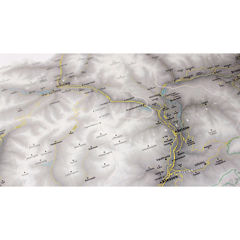 Carte régionale Marmota Maps Tyrol du Sud Map Grey