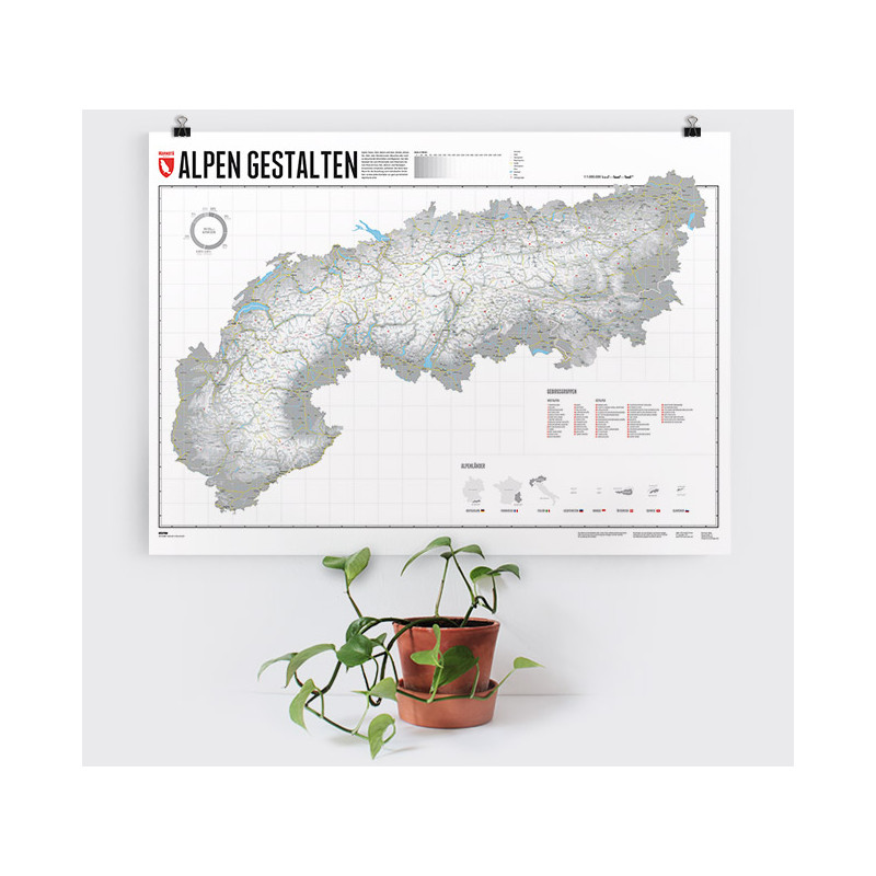 Marmota Maps Regional-Karte Alpen gestalten (100x70cm)