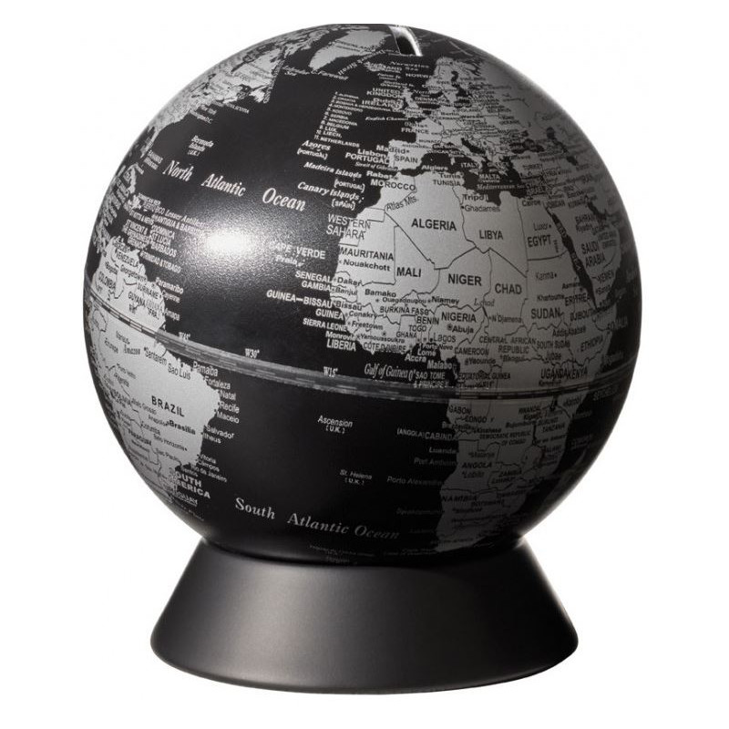 Globe TROIKA Tirelire Orion Matt Black 14cm
