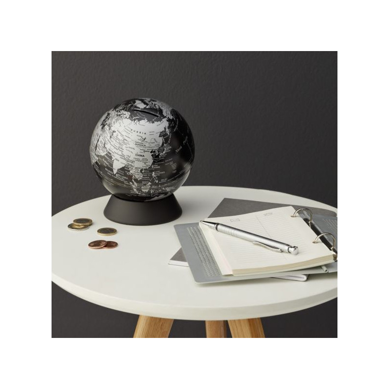 Globe TROIKA Tirelire Orion Matt Black 14cm