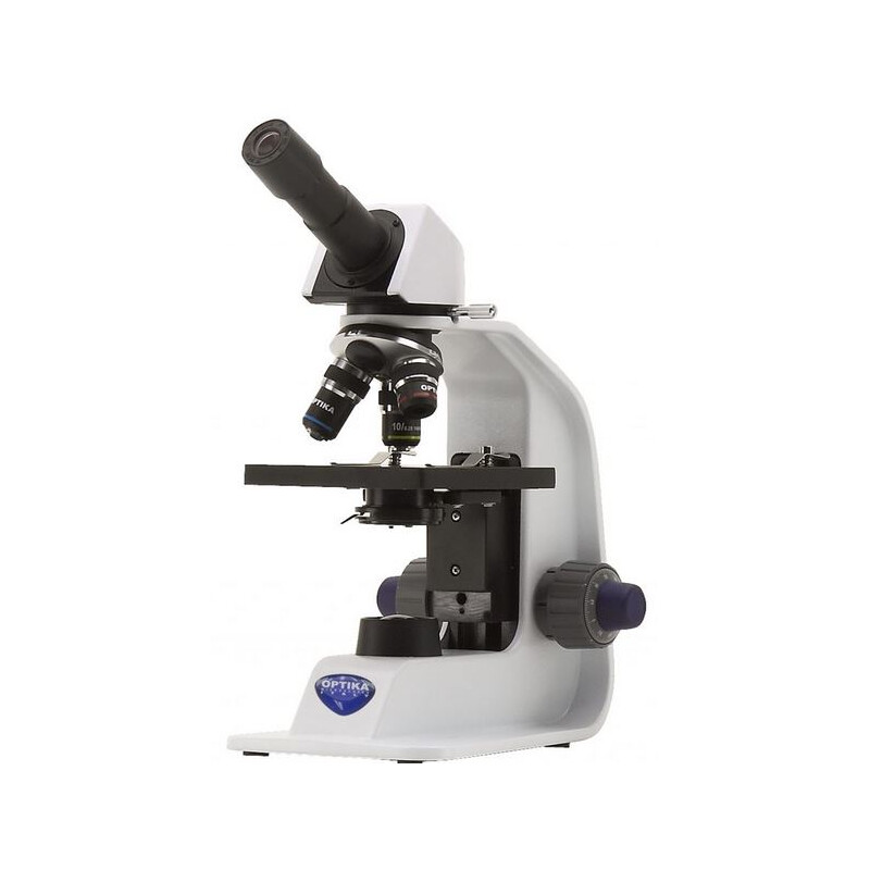 Optika Mikroskop B-151R-PL, mono, DIN, plan, akku,40x-400x, LED 1W