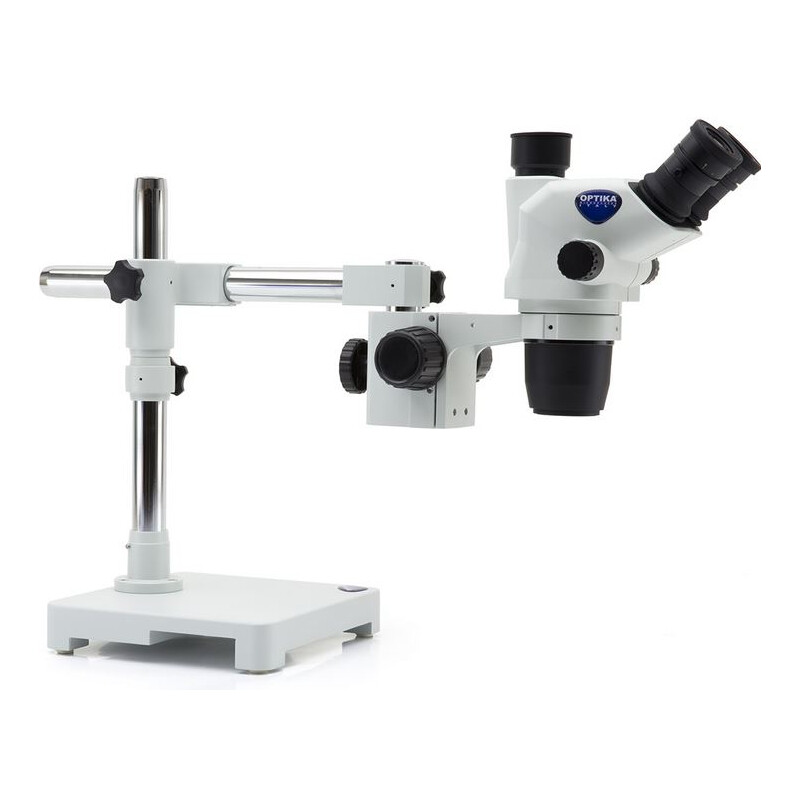 Microscope stéréo zoom Optika SZO-8 trino, 6.7-45x, en surplomb, sans Éclairage