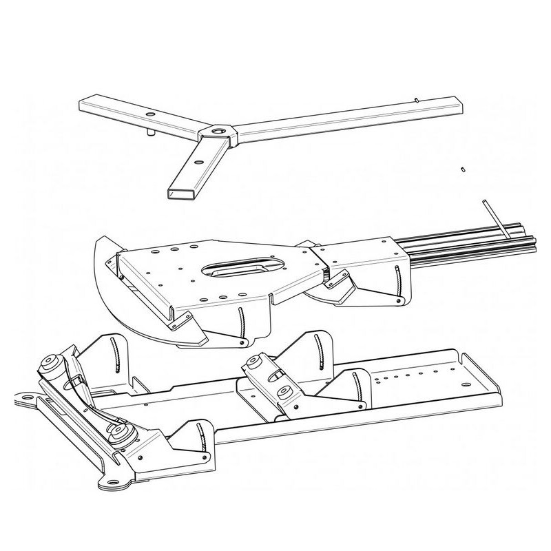 table équatoriale Geoptik Plateforme EQ pour télescopes Dobson pour 30°-60° N/S Eartha
