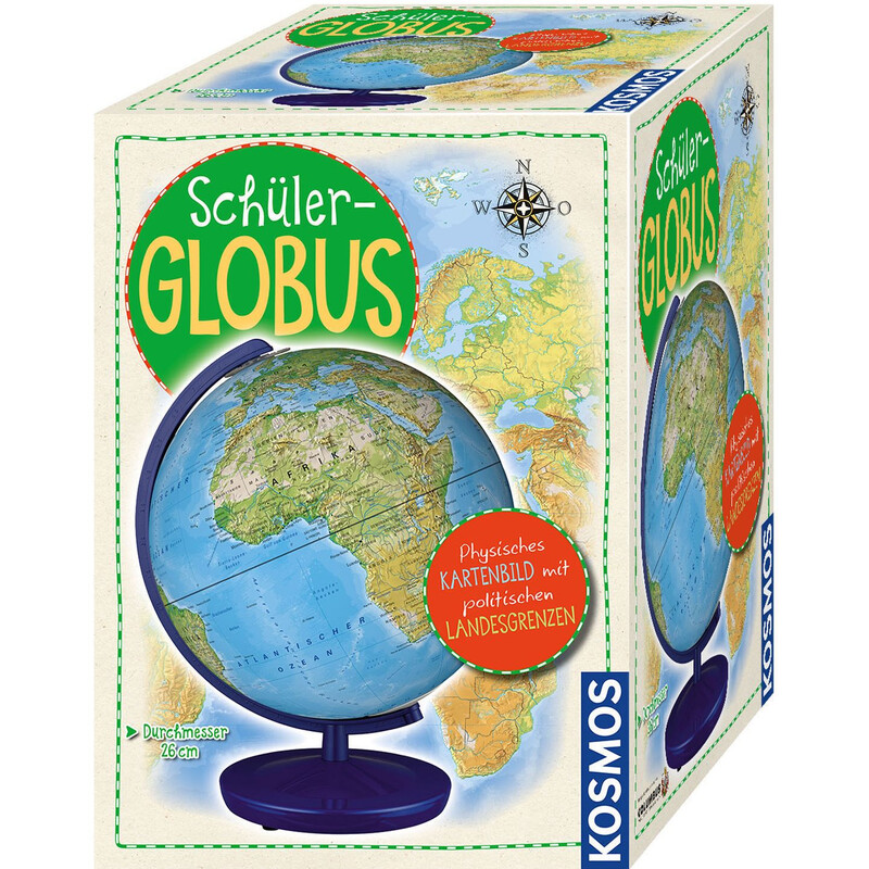 Globe pour enfants Kosmos Verlag Schülerglobus physisch 26cm