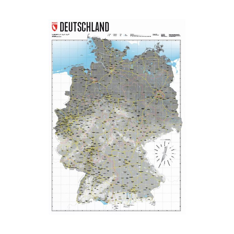 Marmota Maps Deutschlandkarte Map Grey