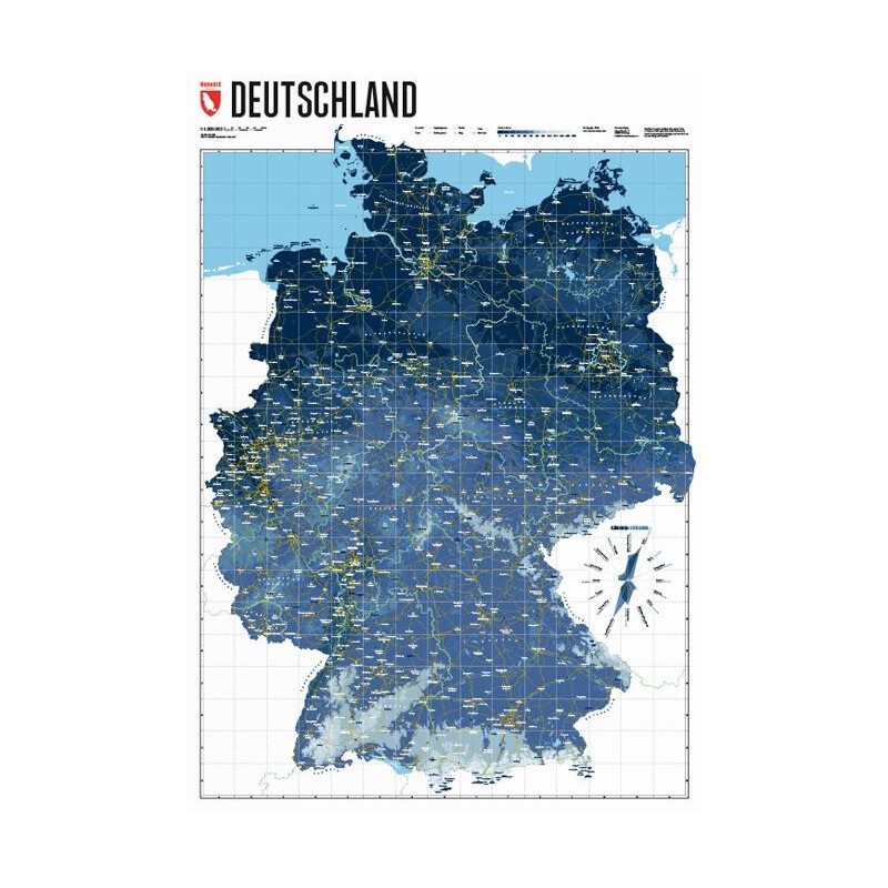 Marmota Maps Deutschlandkarte Ski Blue