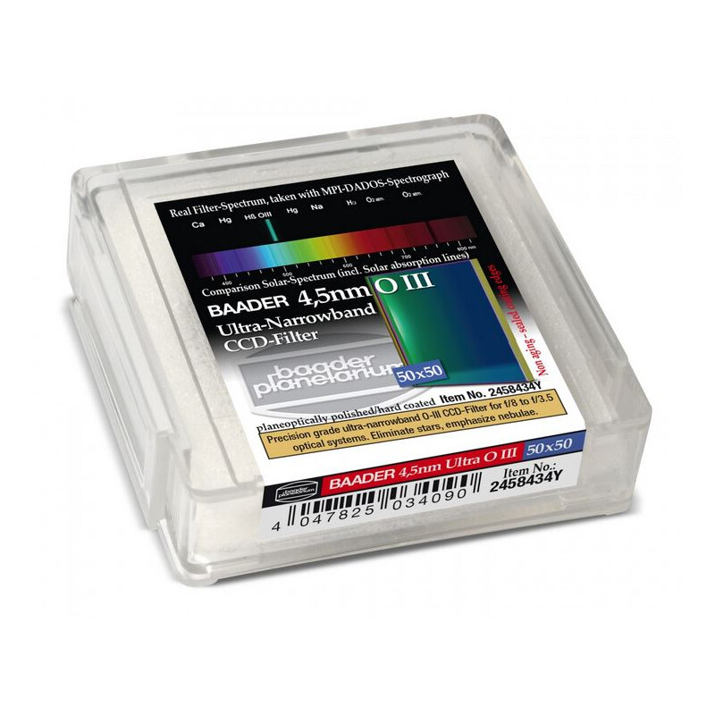 Baader Ultra-Narrowband 4.5nm OIII Filtre CCD 50x50mm