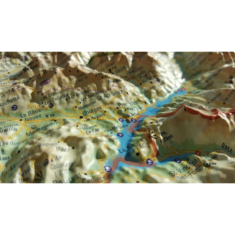 Carte régionale 3Dmap Les Hautes Alpes