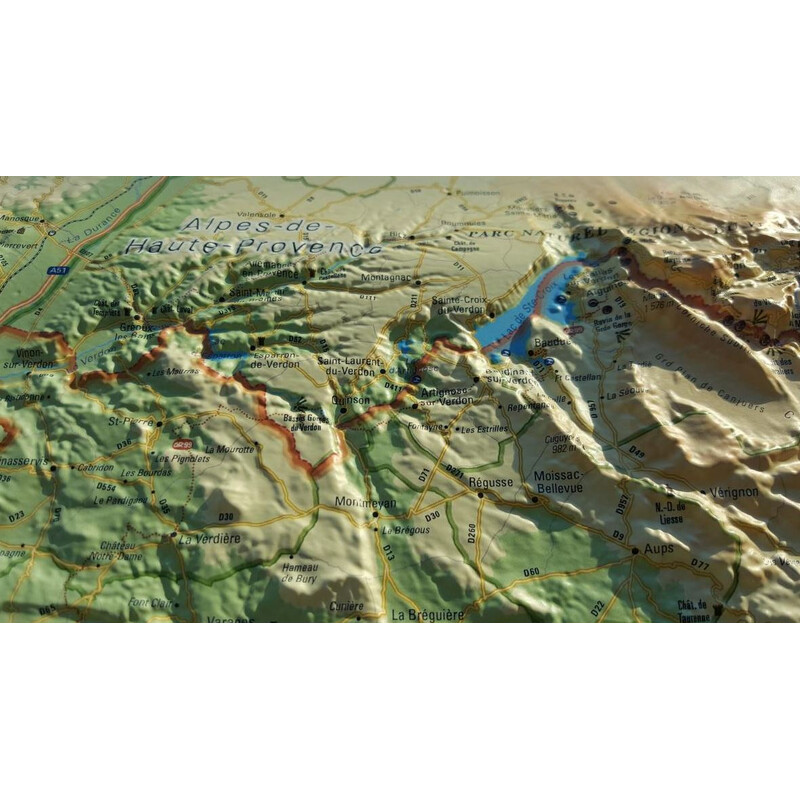 Carte régionale 3Dmap Le Var