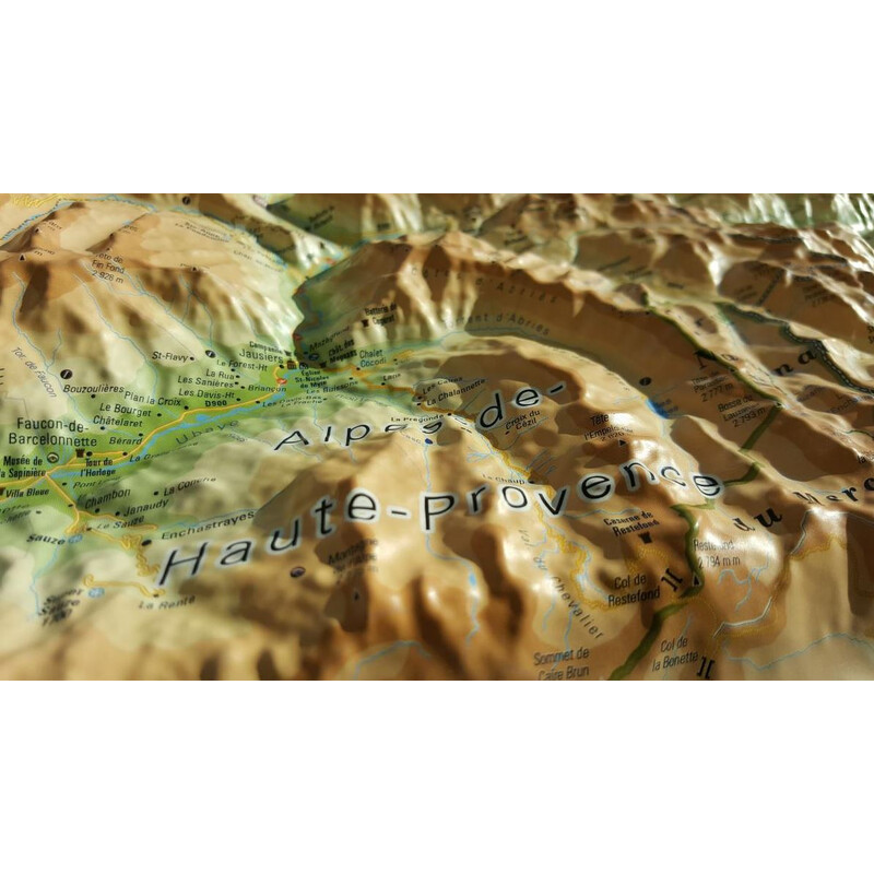 3Dmap Regional-Karte Queyras-Ubaye