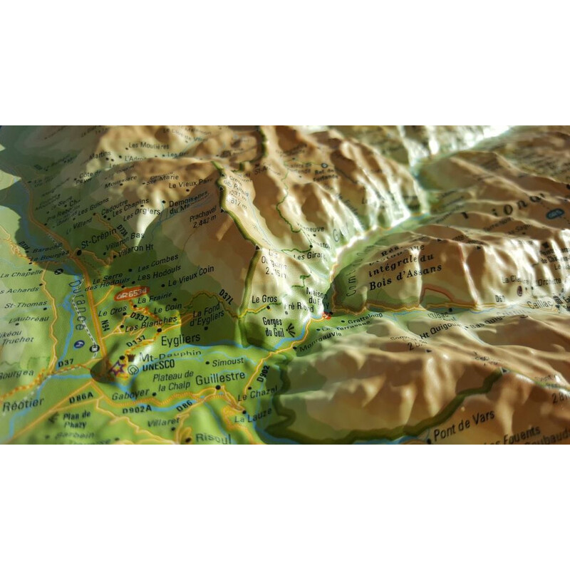 3Dmap Regional-Karte Queyras-Ubaye