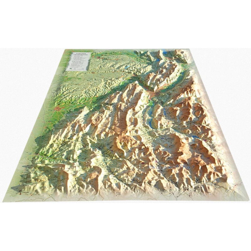 Carte régionale 3Dmap Vercors-Chartreuse