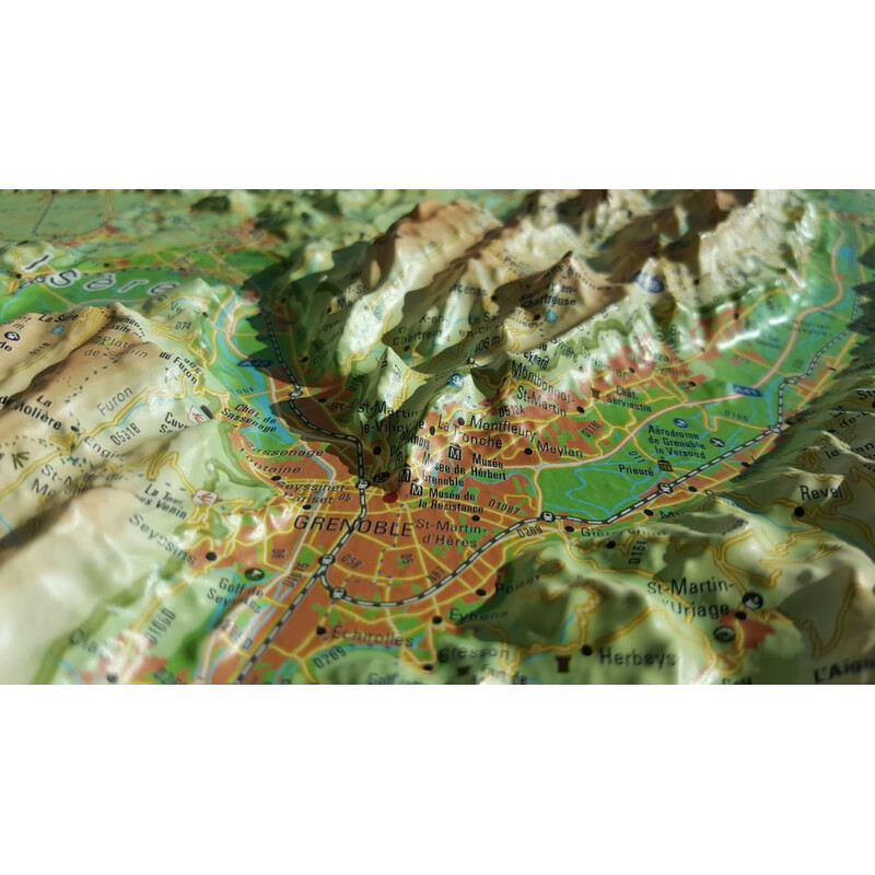 Carte régionale 3Dmap Vercors-Chartreuse