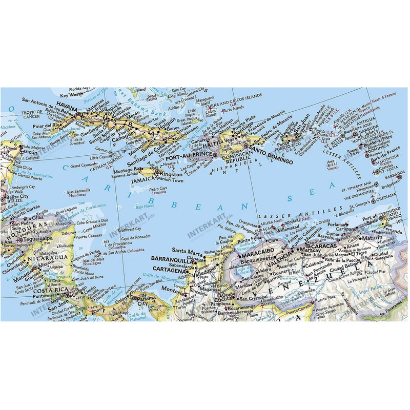 National Geographic Kontinentkarte Nord Amerika politisch ( 61 x 76 cm)
