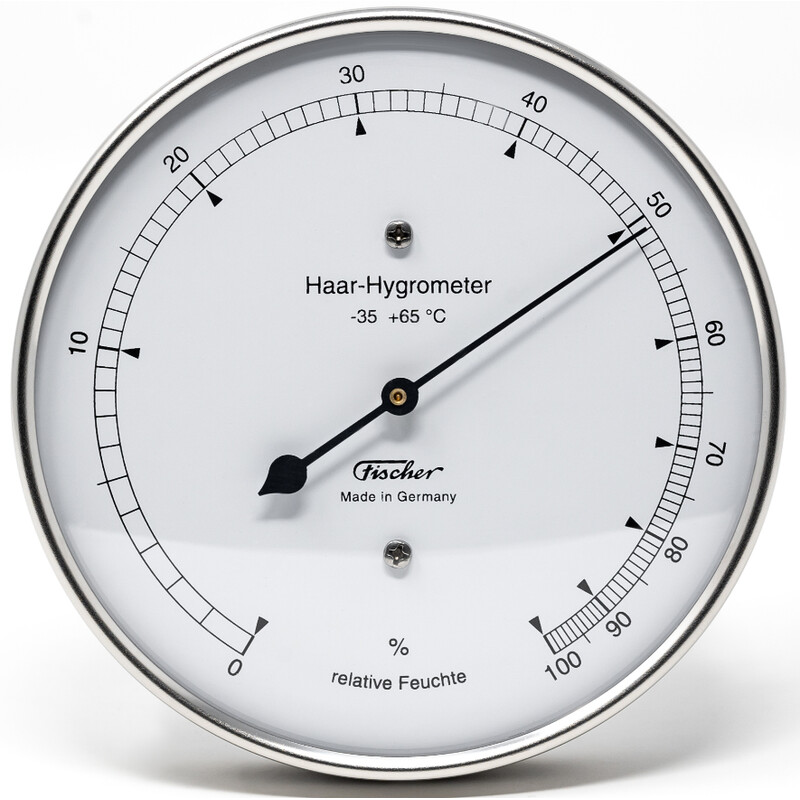 Station météo Fischer Hygromètre à cheveux Acier inoxydable