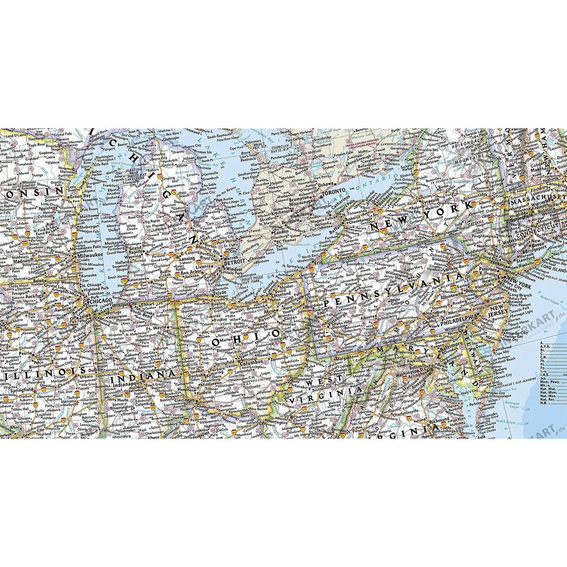 National Geographic Landkarte USA politisch (111 x 77 cm)
