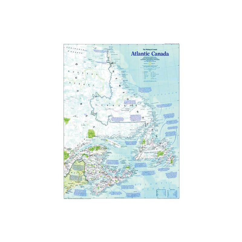 National Geographic Regional-Karte Regionale Karte Atlantik Kanada