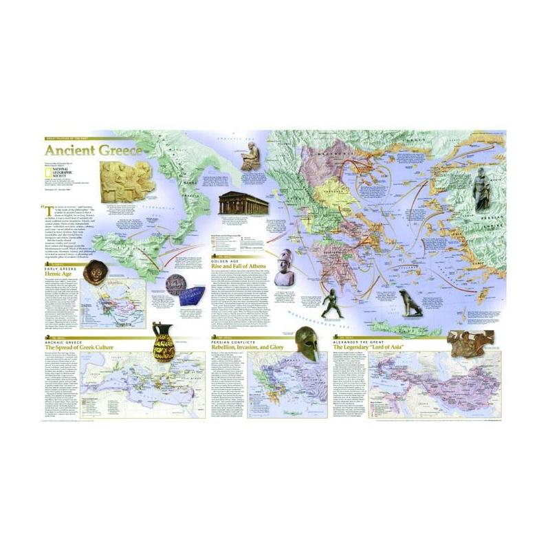 National Geographic Carte Grèce - 2-seitig