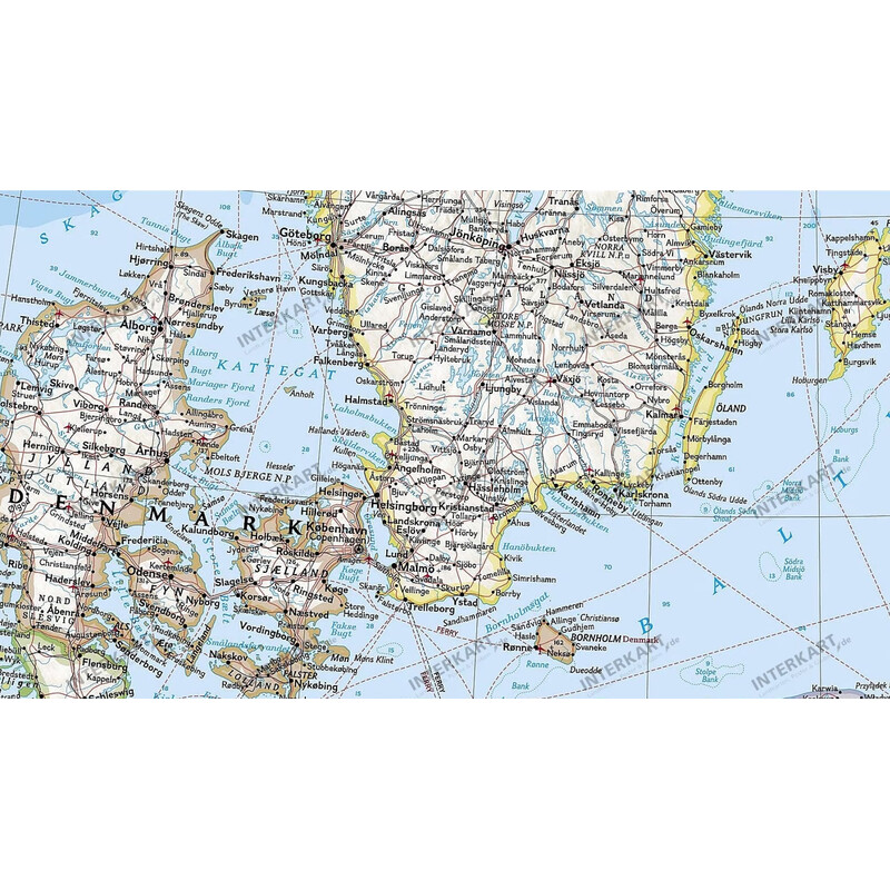 Carte régionale National Geographic Scandinavie