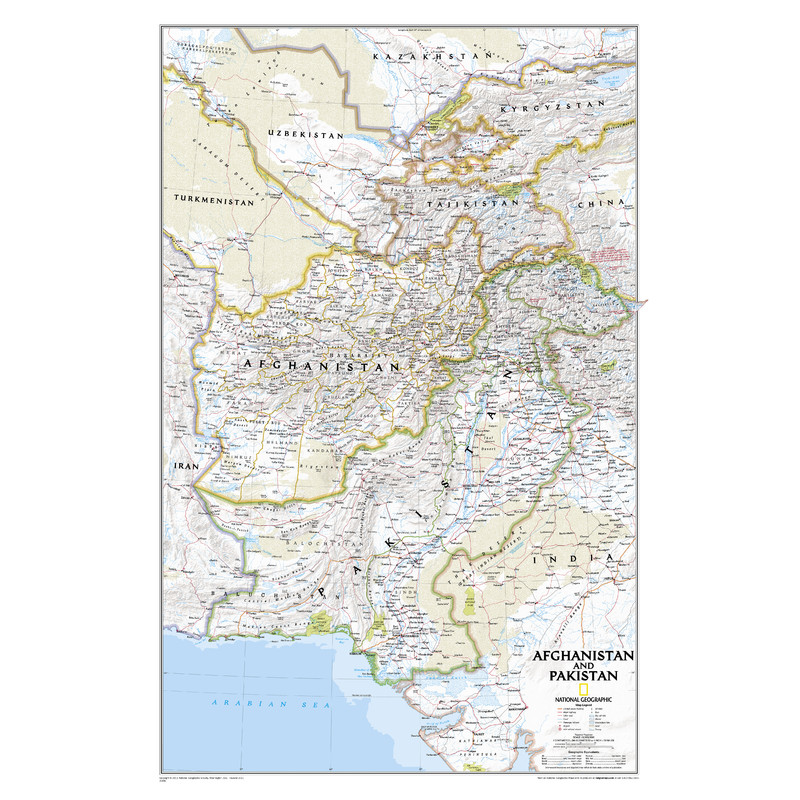 Carte géographique National Geographic Afghanistan - un pays en crise