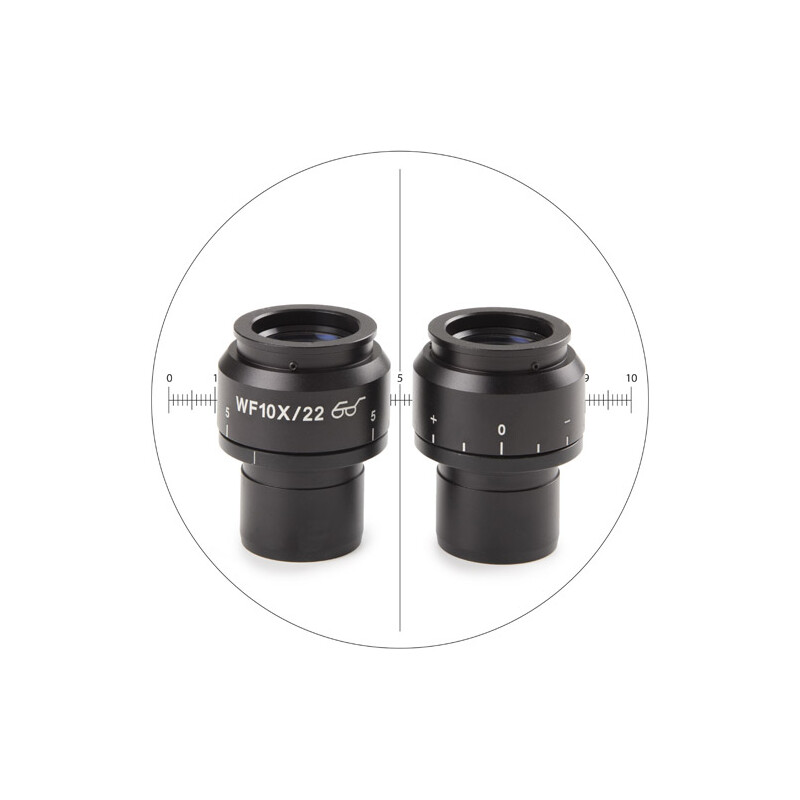 Oculaire de mesure Euromex NZ.6210-CM, 10x/22 mm SWF, micromètre, réticule, (Nexius EVO)