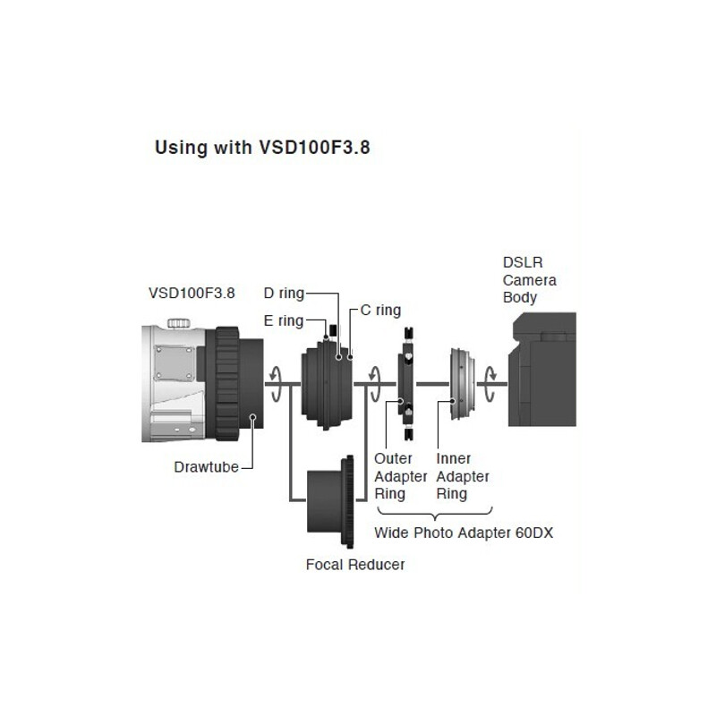 Adaptateur appareil-photo Vixen 60DX Nikon