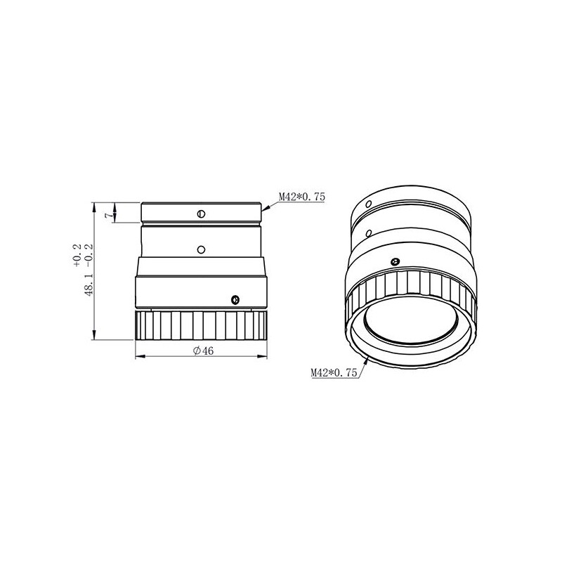 ZWO Porte-oculaire hélicoïdal 1,25"