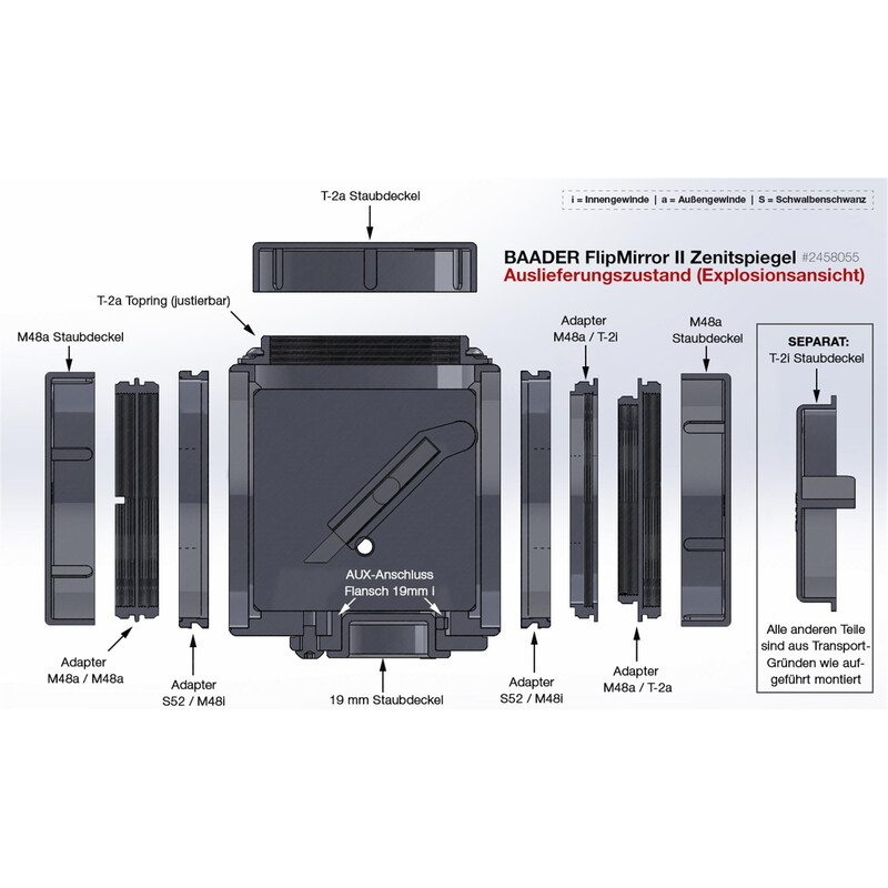 Miroir basculant Baader BFM II