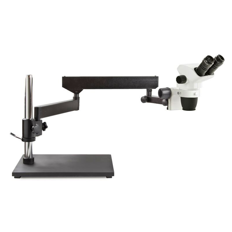 Microscope stéréo zoom Euromex NZ.1902-AP, 6.7-45x, bras articulé, pince de platine, bino