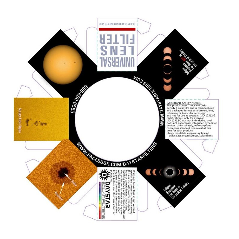Filtres solaires DayStar ULF-90-2 Binocular