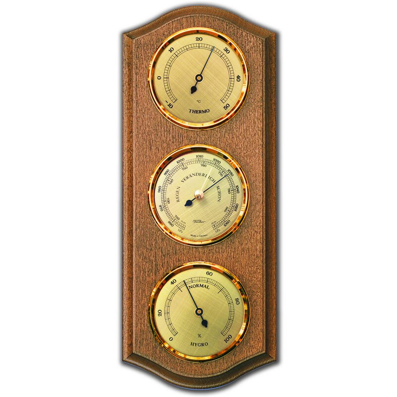 Station météo Fischer Ø 63 mm couleur chêne rustique