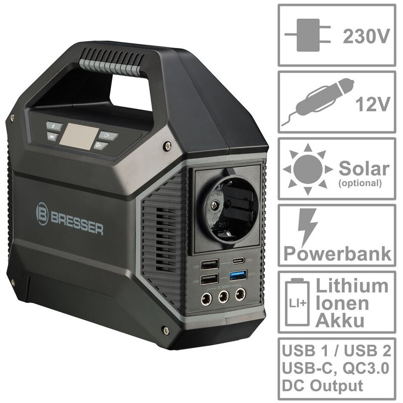 Bresser Mobile Power Station 100 watts + chargeur solaire 40 watts