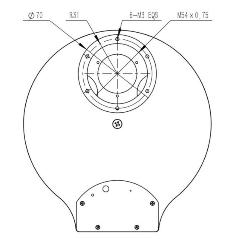 QHY Roue à filtres CFW3M-US 7x 36 mm