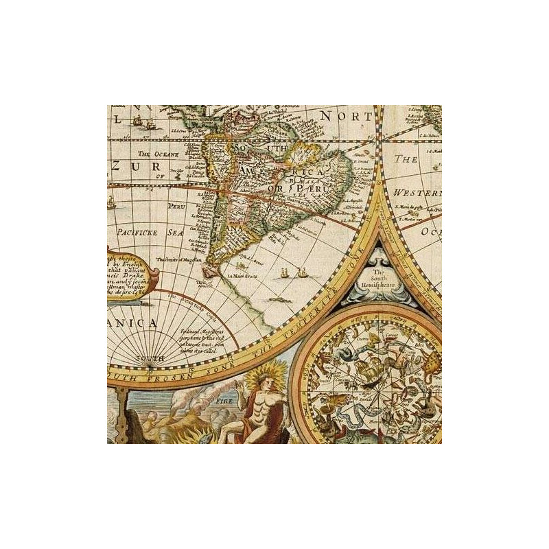 Mappemonde freytag & berndt Antique John Speed 1651 (91 x 69 cm)