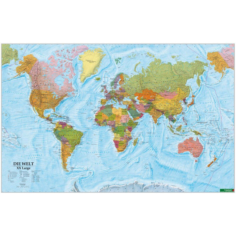 Mappemonde freytag & berndt World map political XXL