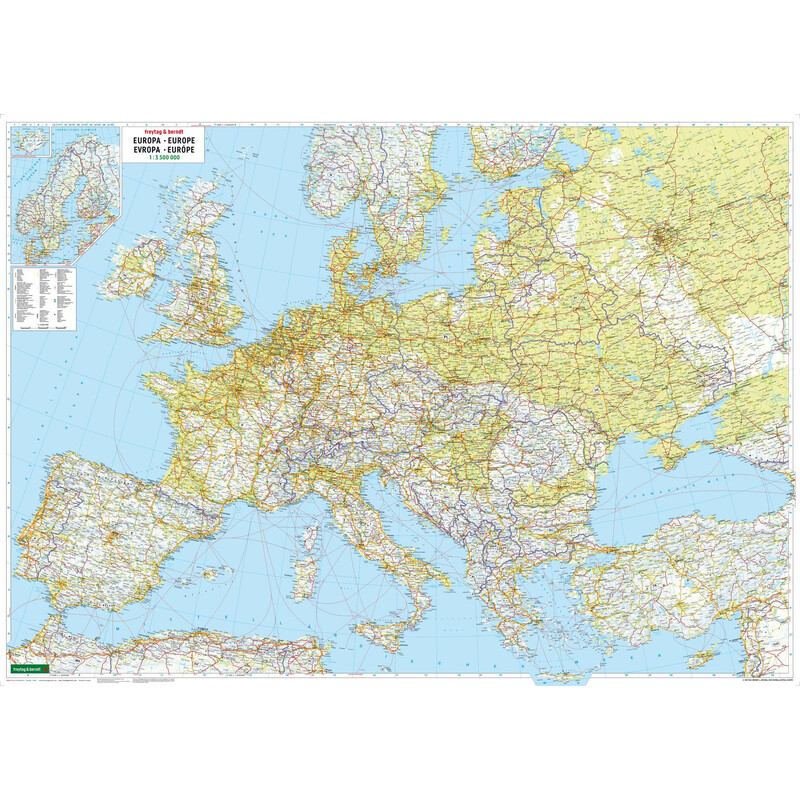 Carte des continents freytag & berndt Europa (170 x 121 cm)