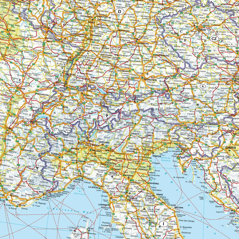 Carte des continents freytag & berndt Europa (170 x 121 cm)