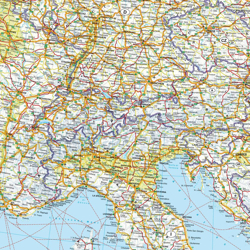 Carte des continents freytag & berndt Europe (127 x 90 cm)
