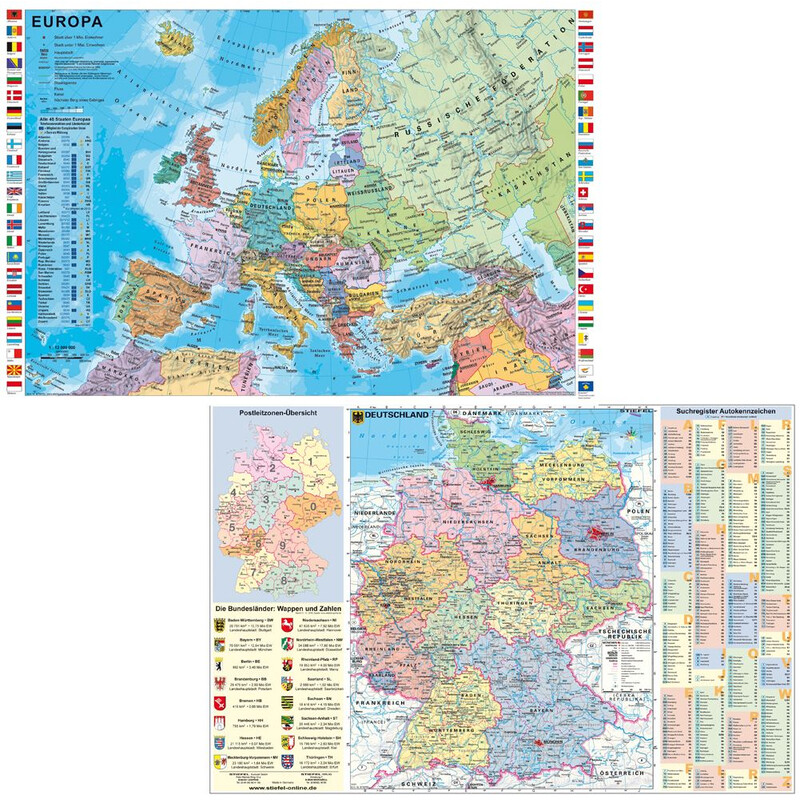 Support d'écriture Stiefel Schreibunterlage Deutschland und Europa fürs Büro