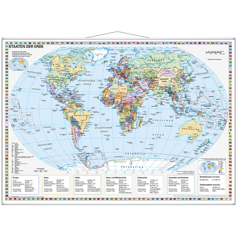 Mappemonde Stiefel Staaten der Erde (95 x 66 cm)