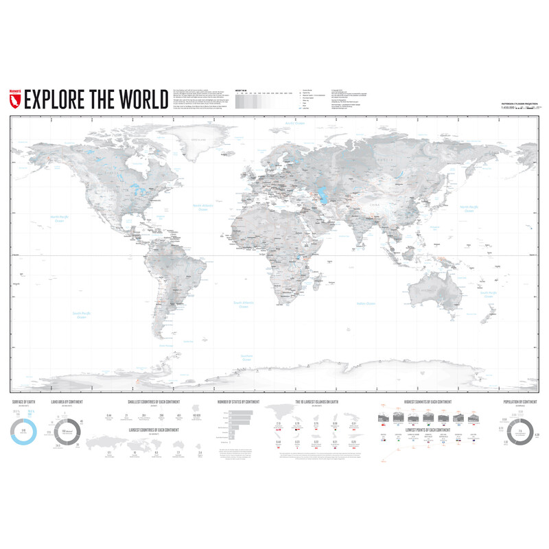 Mappemonde Marmota Maps Explore the World 200x140cm